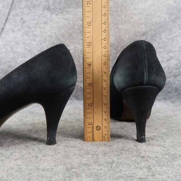 Pappagallo Shoes Womens 6.5 Pump Heel Fashion Leather Formal Classic Black Retro - Picture 7 of 16